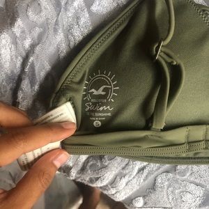 Small Hollister olive green bikini top